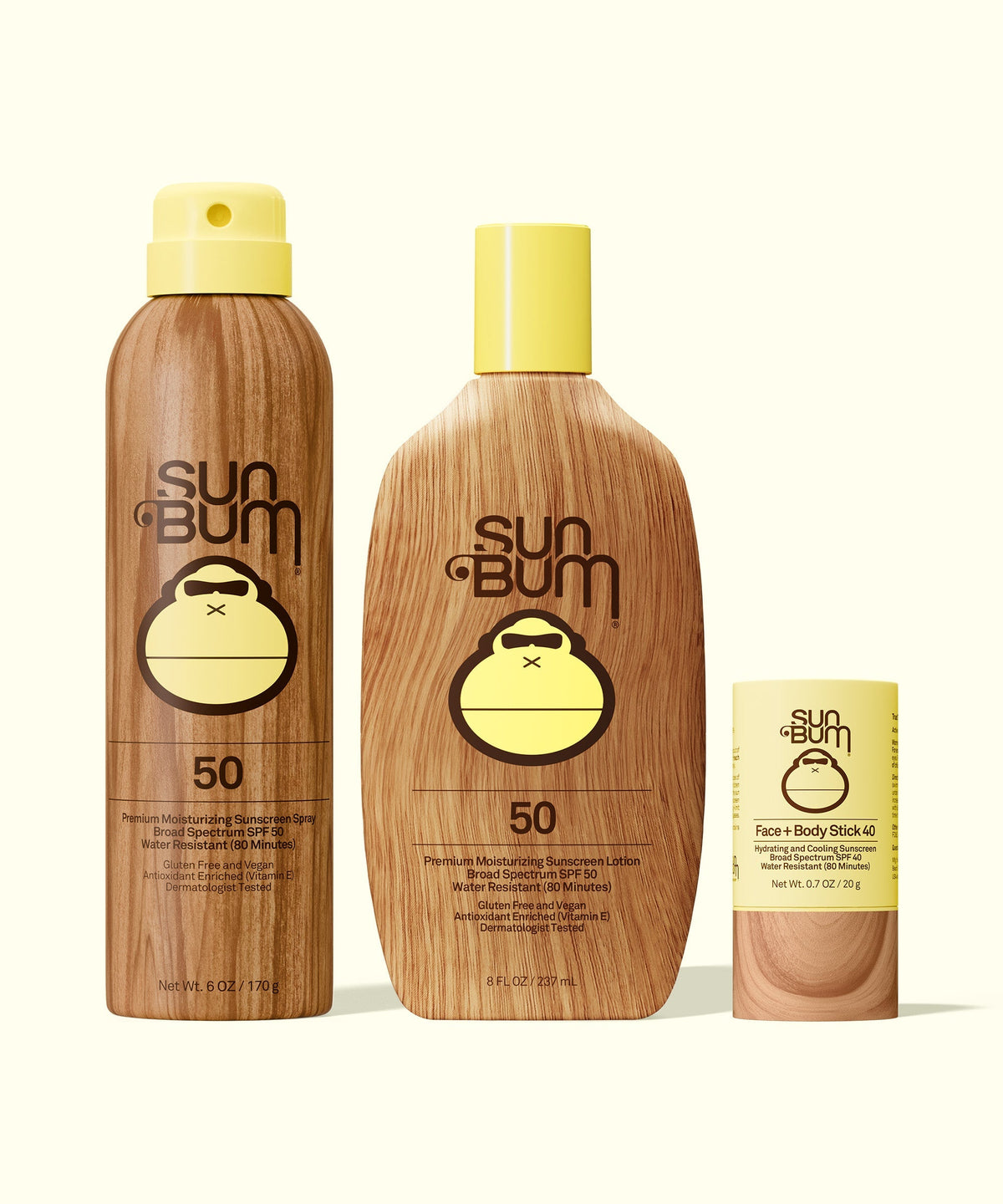 SPF 50 Spray + Lotion + Face and Body Stick 40 Bundle CB87